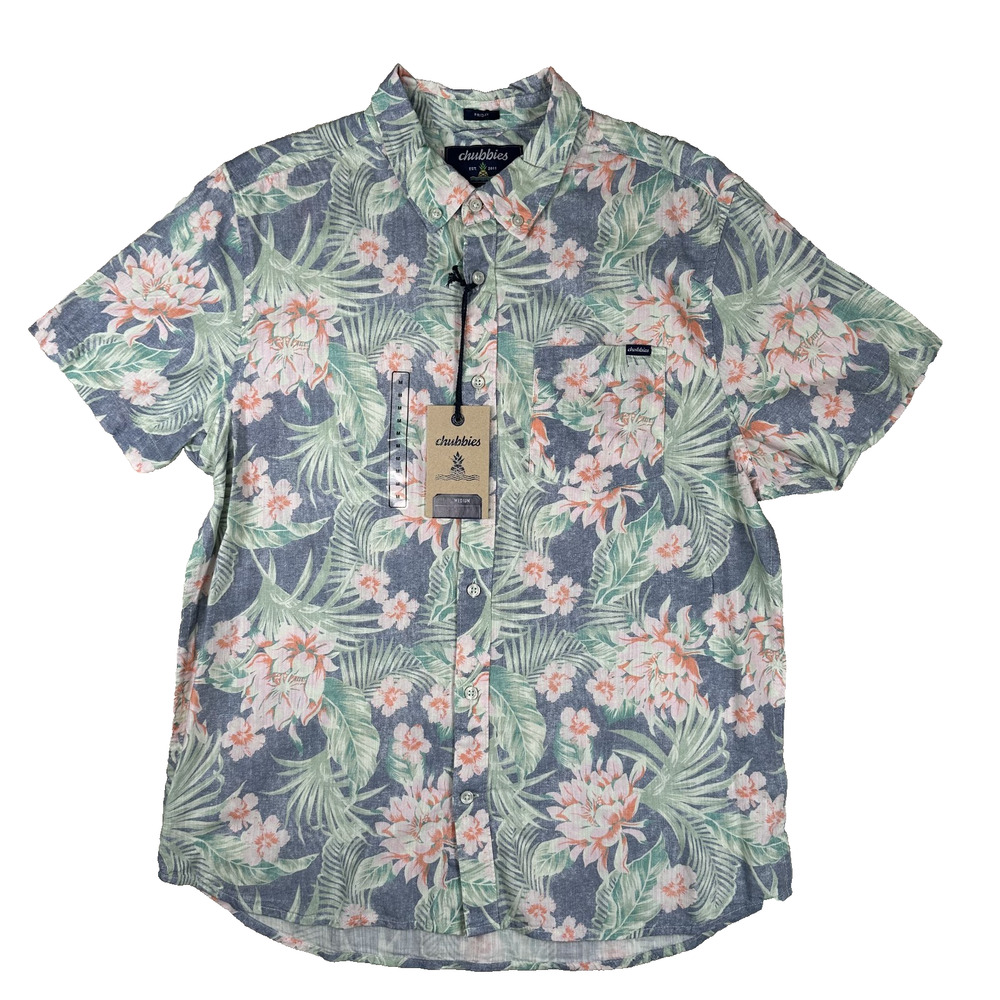 NWT Chubbies The Resort Weave Wear Friday Short Sleeve Shirt Men's Size Medium
